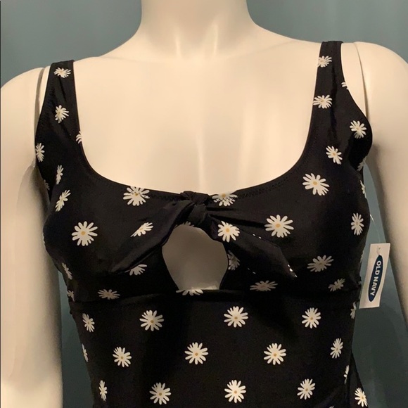 Old Navy Retro Daisy Print Tankini Top Medium NEW - Picture 3 of 4